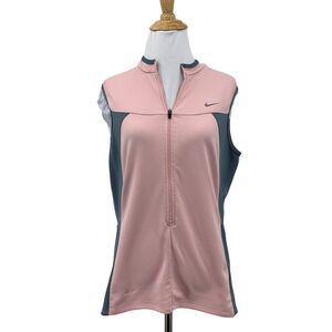 Nike Vest Womens XL Extra Large Sleeveless Half Zip Reflective Fit Dry Running